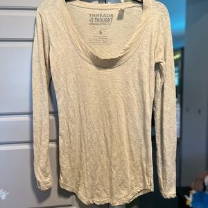 Threads 4 Thought Beige Long Sleeve Tee